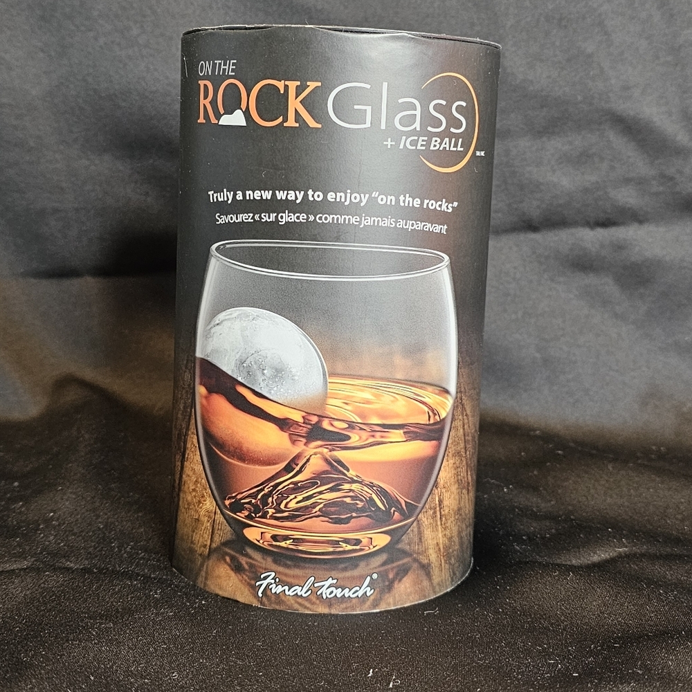 Final Touch On the Rock Glass with Ice Ball